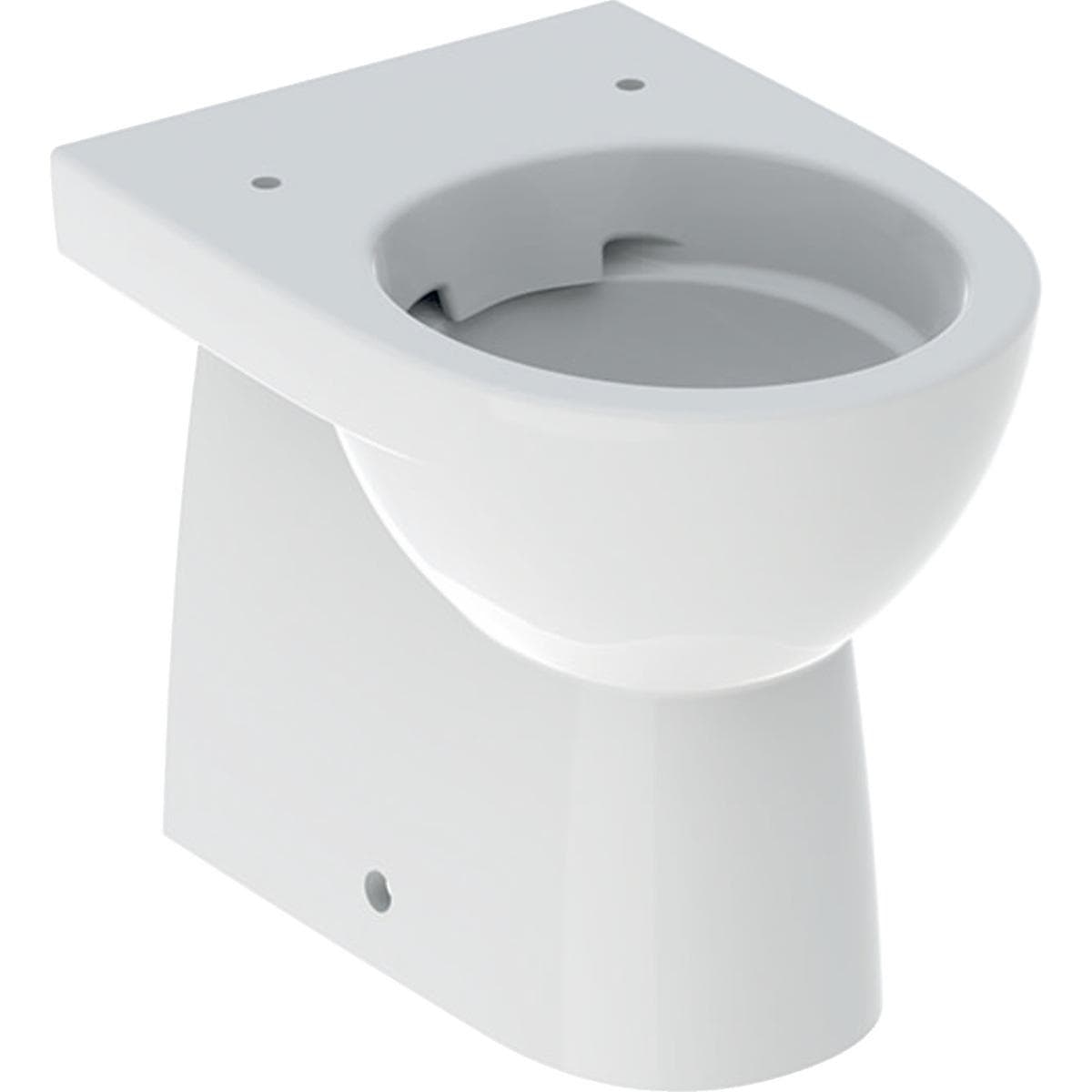 Stojace WC Geberit Selnova Compact Rimfree T=48cm, v jednej rovine so stenou, UNI odtok