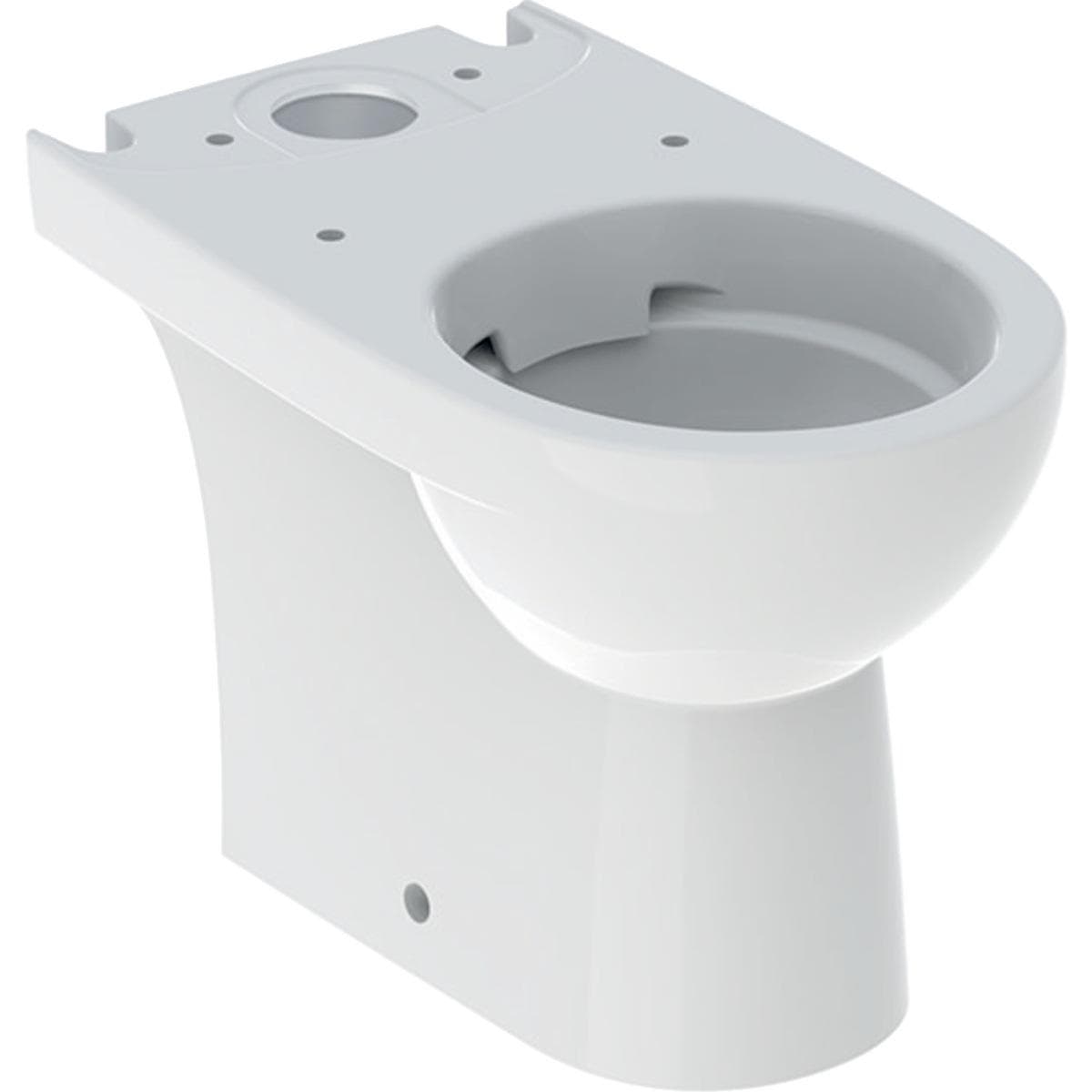 Stojace WC Geberit Selnova Compact Rimfree s hlbokým splachovaním, viacsmerový odtok