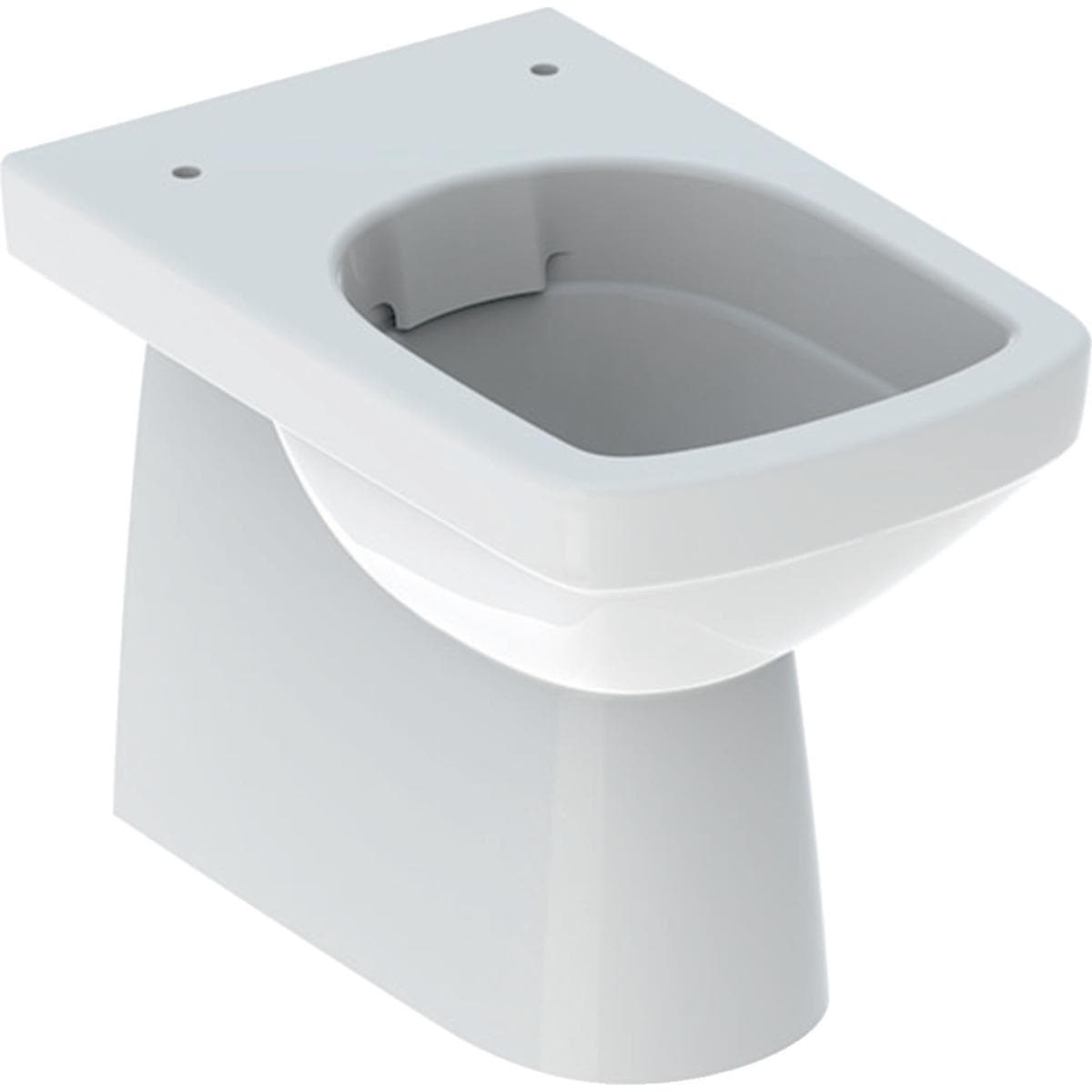 Stojace WC Geberit Selnova Square Rimfree T=53cm, v jednej rovine so stenou, UNI odtok