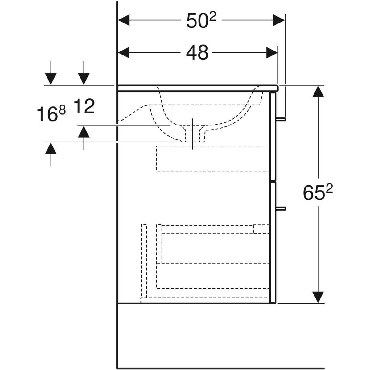 Geberit Súprava nábytkového umývadla Geberit Selnova Square 80 cm, so skrinkou pod umýv., 2 zásuvky, láva G Selnova Square súprava nábytkového umývadla 80 cm, so skrinkou 2 zásuvky, láva