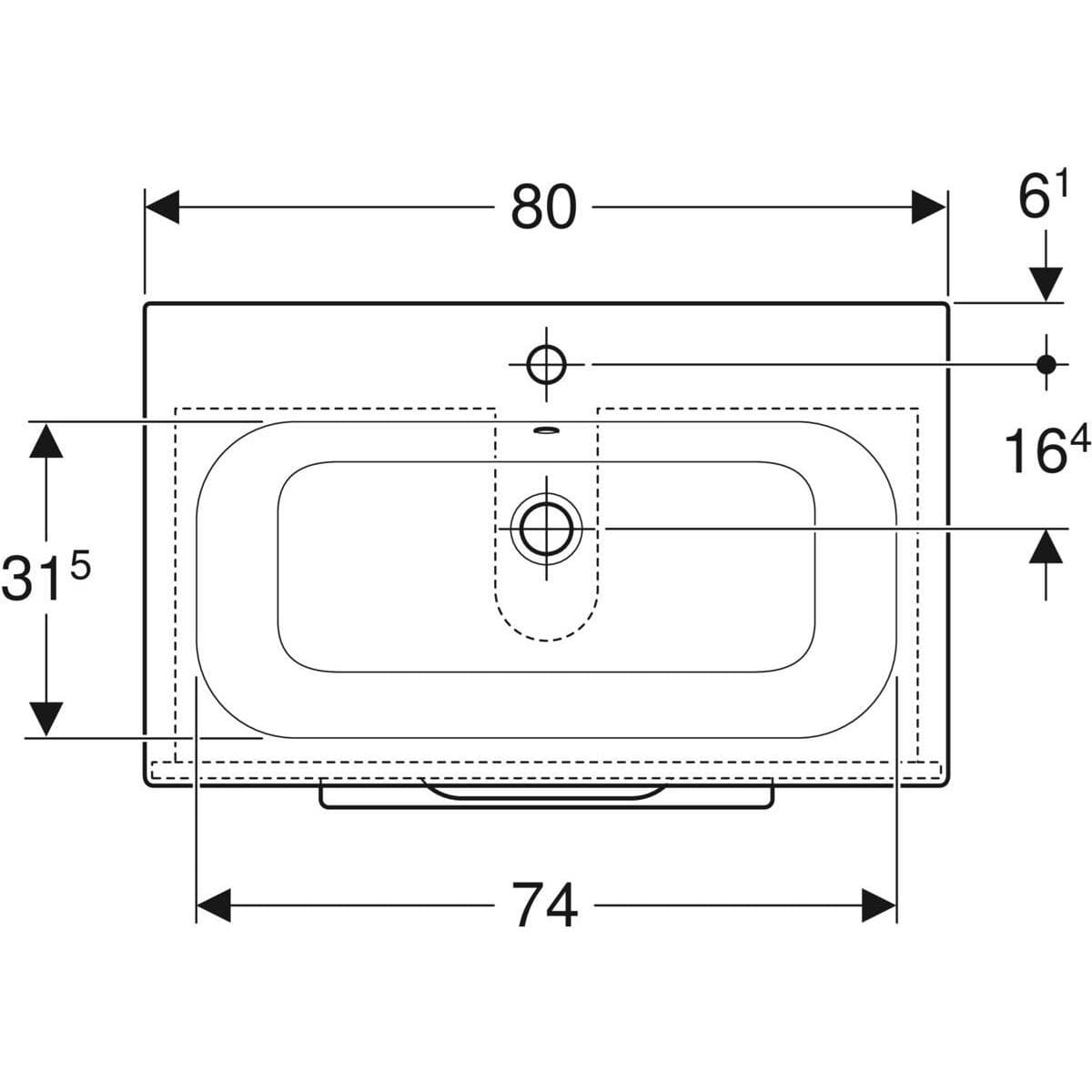  Geberit Súprava nábytkového umývadla Geberit Selnova Square 80 cm, so skrinkou pod um., 2 zásuvky, orech sv. G Selnova Square súprava nábytkového umývadla 80 cm, so skrinkou 2 zásuvky, orech sv.