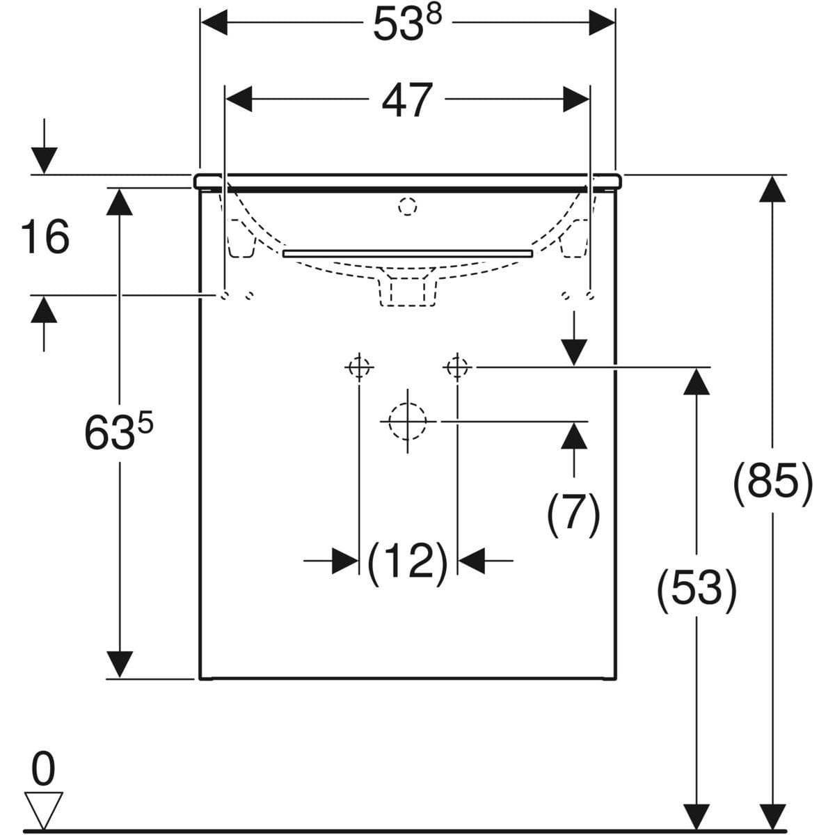  Geberit Súprava nábytkového umývadla Geberit Selnova Square 55 cm, so skrinkou pod umýv., 1 dvierka, biela G Selnova Square súprava nábytkového umývadla 55 cm, so skrinkou 1 dvierka, biela