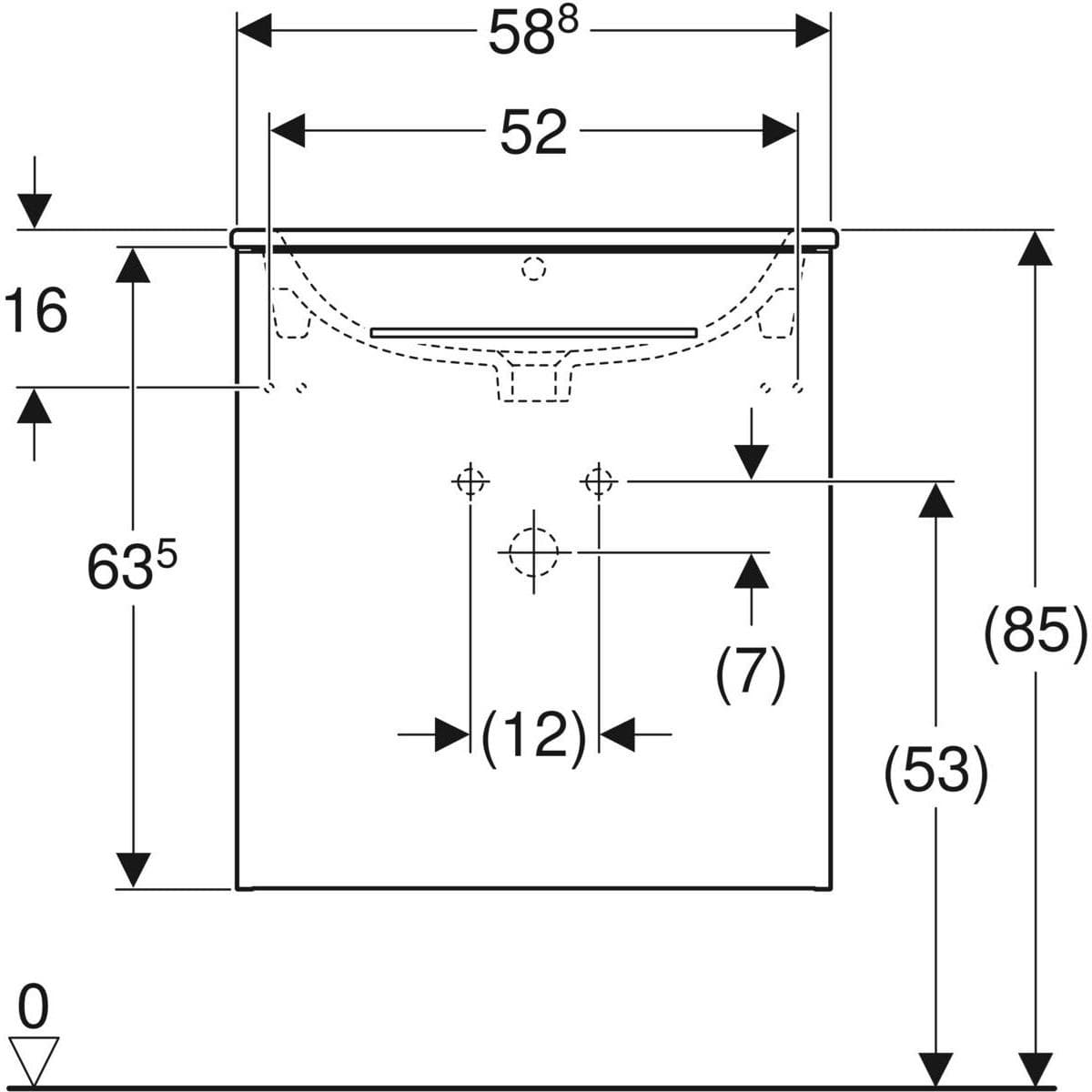  Geberit Súprava nábytkového umývadla Geberit Selnova Square 60 cm, so skrinkou pod um., 1 dvierka, orech sv. G Selnova Square súprava nábytkového umývadla 60 cm, so skrinkou 1 dvierka, orech sv.