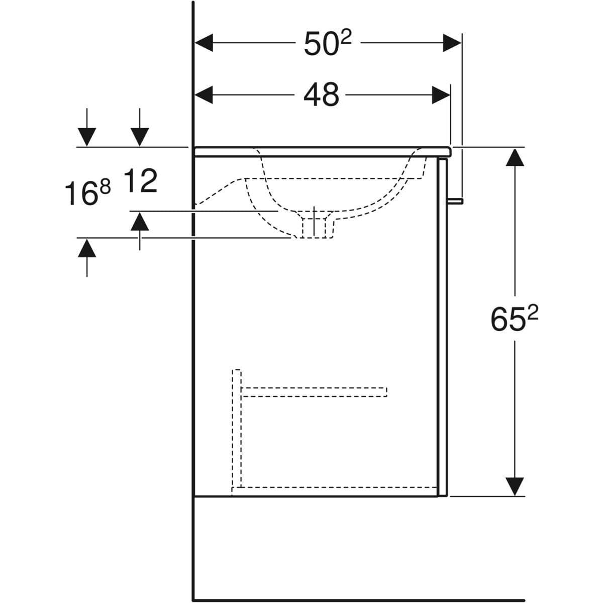  Geberit Súprava nábytkového umývadla Geberit Selnova Square 100 cm, so skrinkou pod umýv., 2 dvierka, orech G Selnova Square súprava nábytkového umývadla 100 cm, so skrinkou 2 dvierka, orech