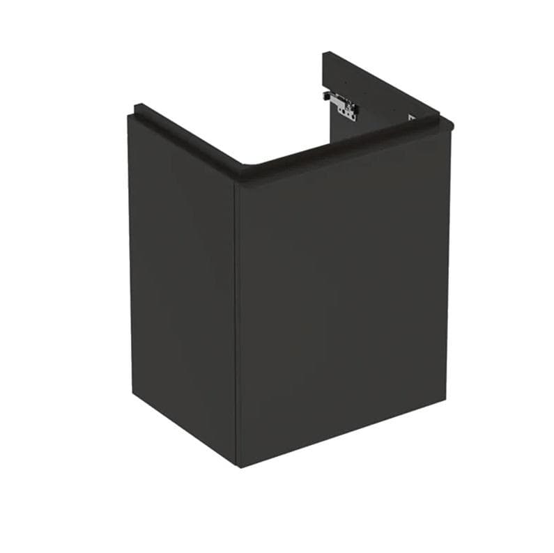 Skrinka pod umývadlo 50 cm Geberit Smyle Square, s 1 dvierkami, 49.2x61.7x40.6cm, láva, závesy vľavo