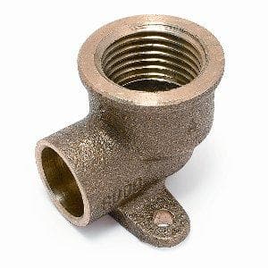 4472G nástenka, 2 otvory, vonkajší závit 18-1/2, bronz - pájkovacie tvarovky