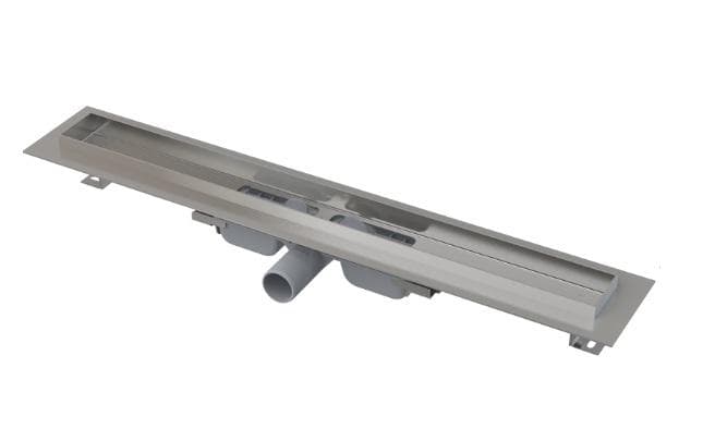 APZ106- 650 Professional Low Podlahový žľab znížený nerez s okrajom pre plný rošt, bočný odtok, dĺžka 650 mm