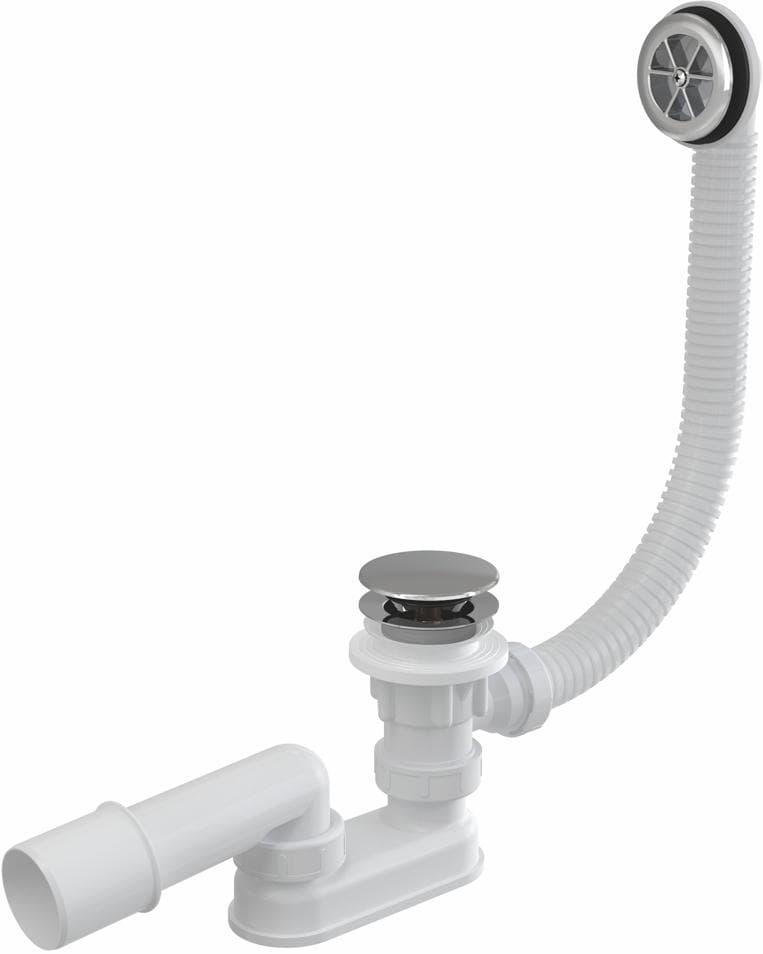 Vaňový sifón A505CRM, CLICK/CLACK, chróm, dĺžka 57 cm