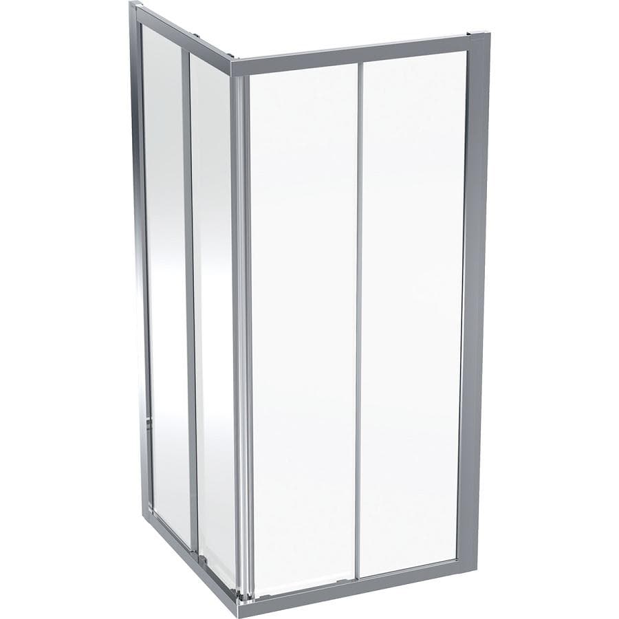 Sprchový kút štvorcový Geberit GEO 800x800x1900 mm, striebristrá, transparentné sklo