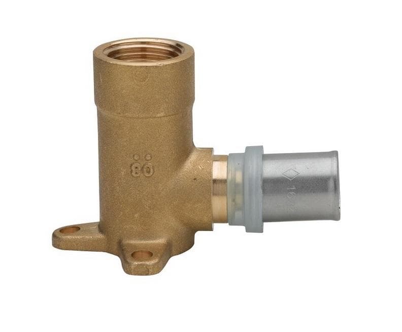 RB Koleno nástenné lisovacie (nástenka) nízka 20x1/2" (výška 40 mm), 502000200440