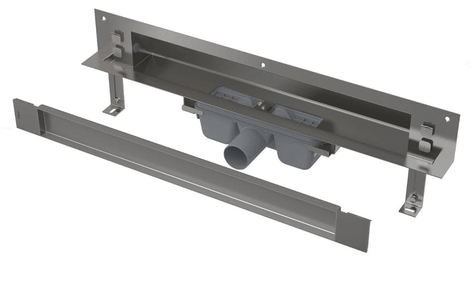 APZ5-TWIN- 750 Odtokový systém pre zabudovanie do steny, kryt pre vloženie obkladu, dĺžka 750 mm