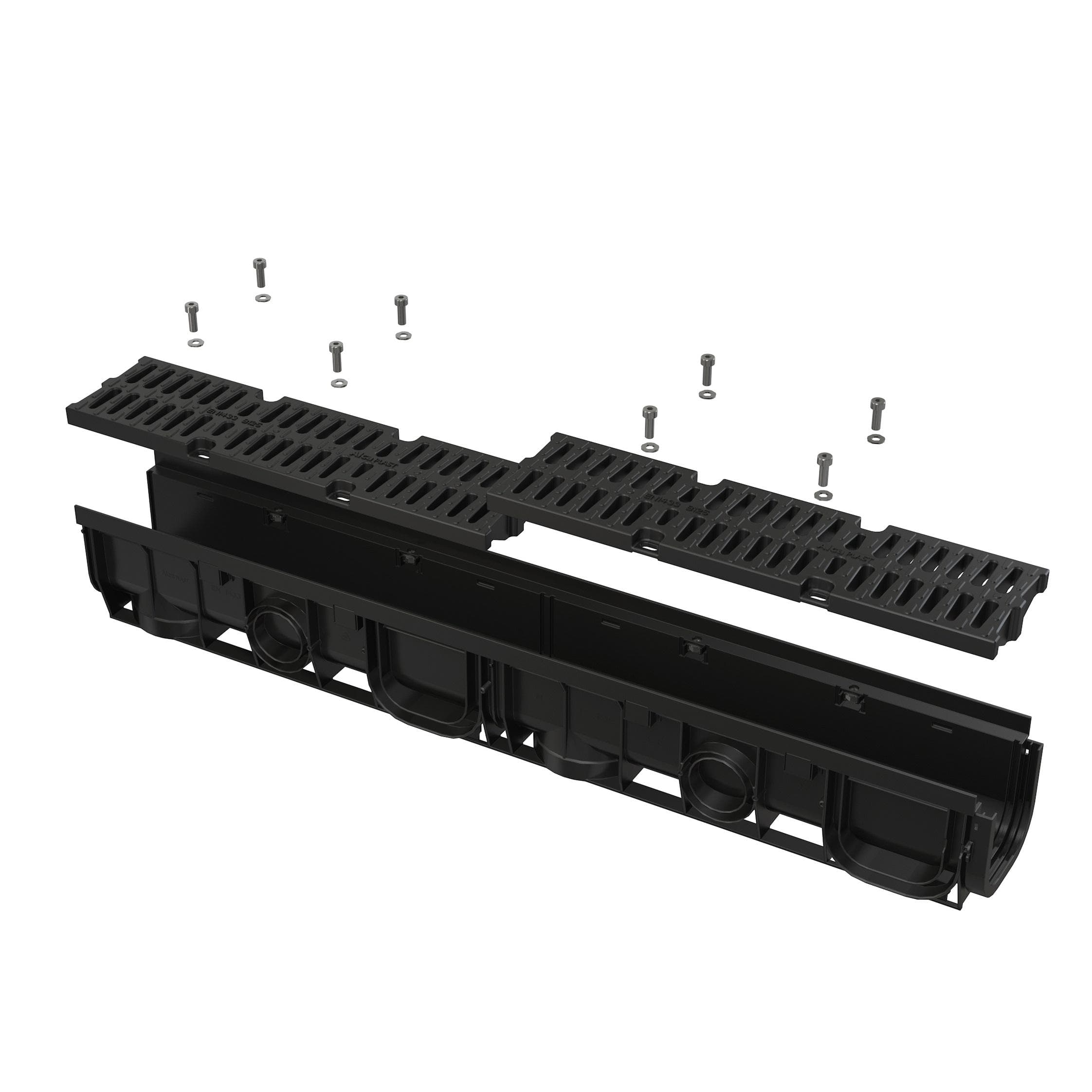AVZ104-R402 Vonkajší žľab 100 mm s plastovým rámom a kompozitným roštom B125
