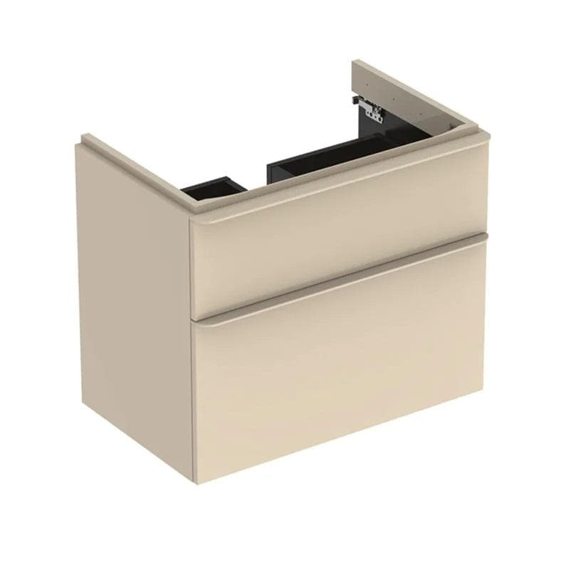 Skrinka pod umývadlo 75 cm Geberit Smyle Square, s 2 zásuvkami, 73.4x61.7x47cm, pieskovosivá