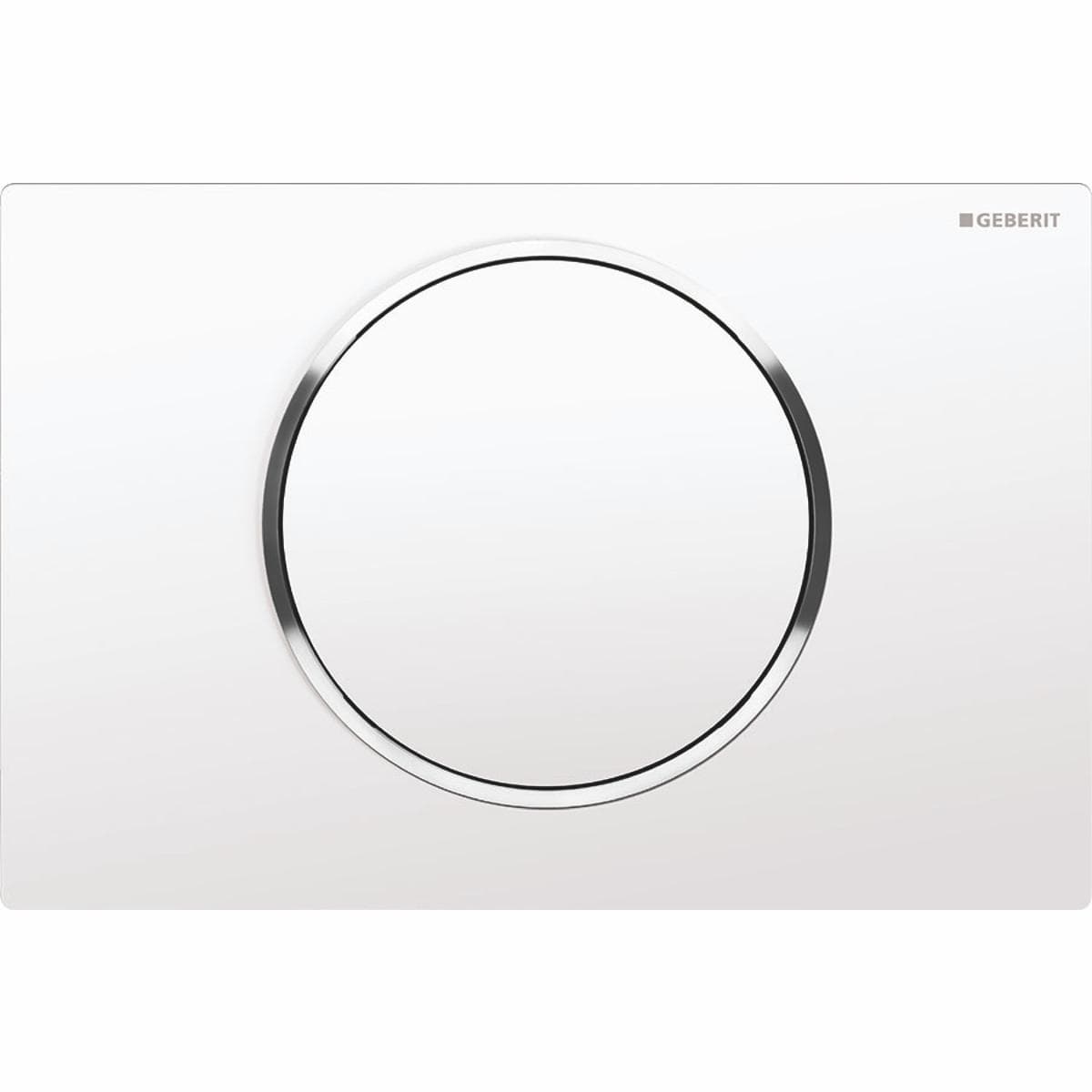Ovládacie tlačidlo Geberit Sigma10, pre štart - stop splachovanie, biele matné, lak.,easy-to-clean