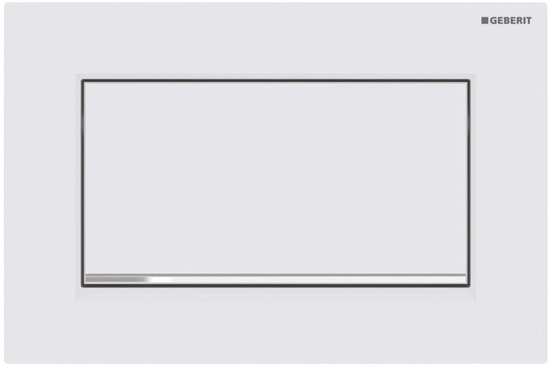 Ovládacie tlačidlo Geberit Sigma30, pre štart-stop splach., priskrutkovateľné, biele, easy-to-clean