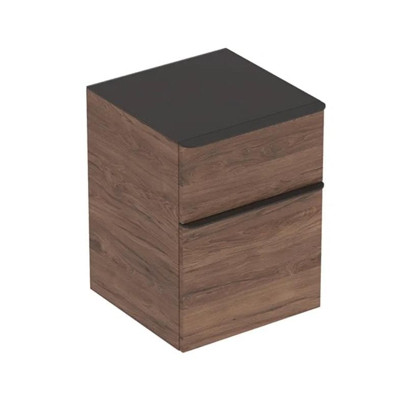 Bočná skrinka Geberit Smyle Square 45x60x47cm, s 2 zásuvkami, orech hickory