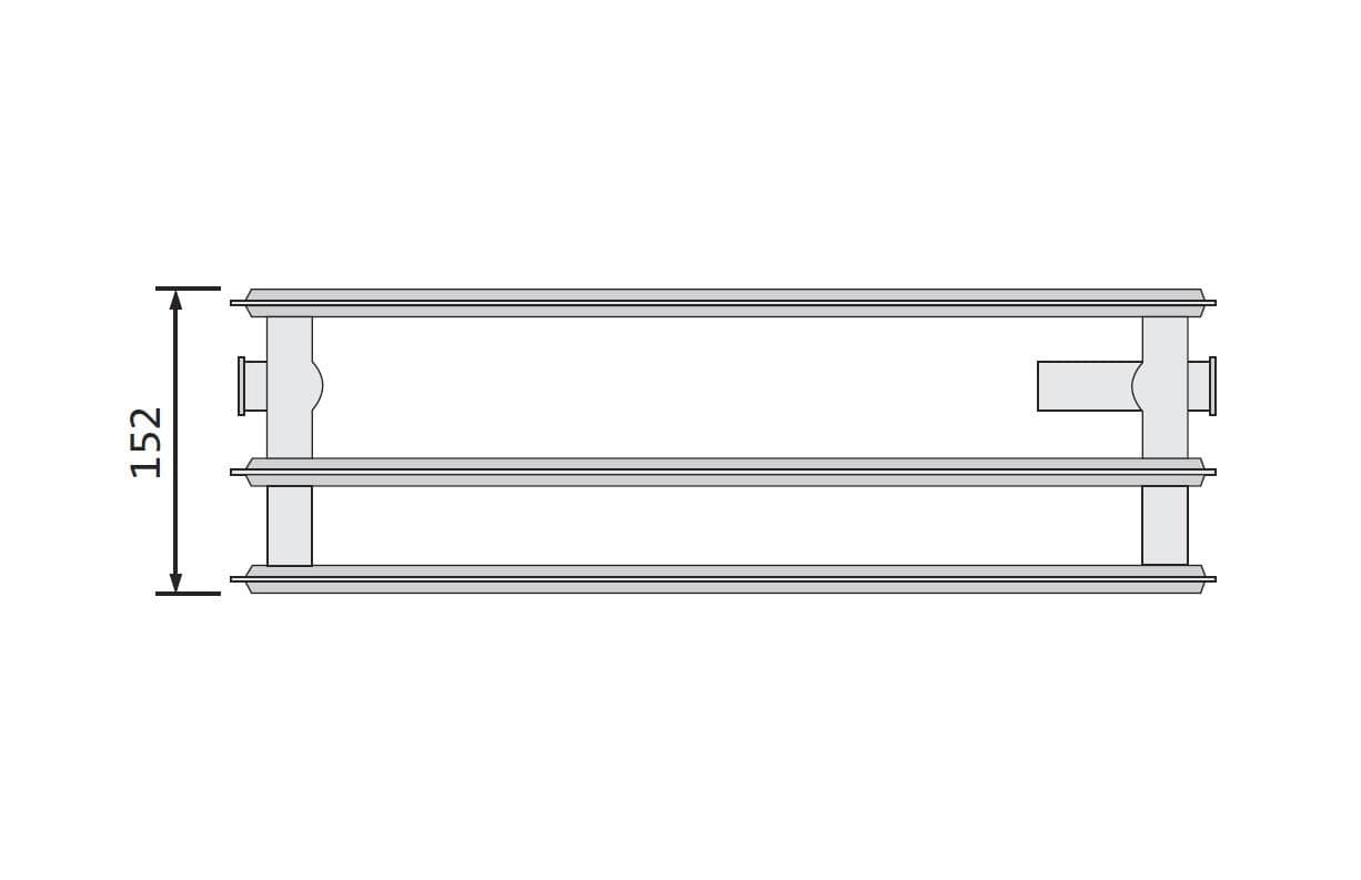 Doskový radiátor Ventil Hygiene HV30-600x1000 mm so spodným pripojením trojpanelový