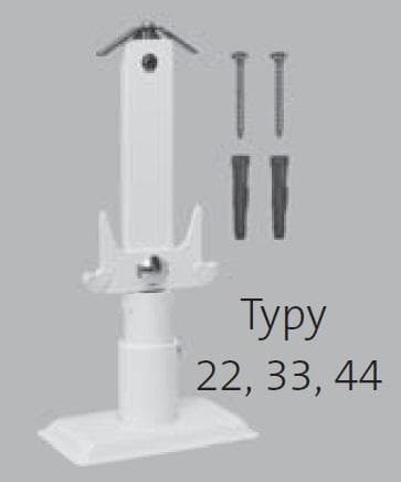 AZ02BS1200224401 PURMO podlahová konzola / stoják pre radiátory výšky 200 mm, pre typ 22,33,44,1ks
