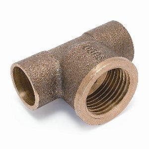4130G T-kus vnútorný závit 28-1/2-28, bronz - pájkovacie tvarovky