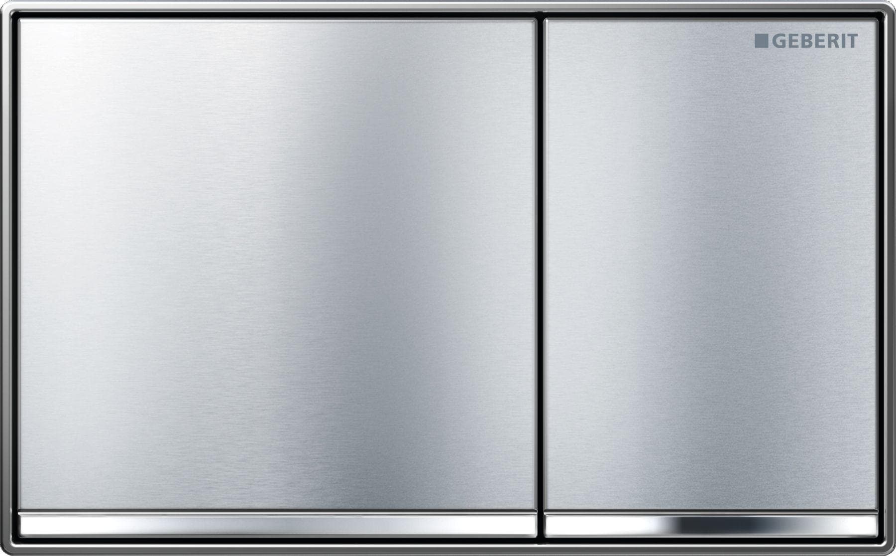 Ovládacie tlačidlo Geberit Omega60, pre dvojité splachovanie, zalícované, brúsené, easy-to-clean