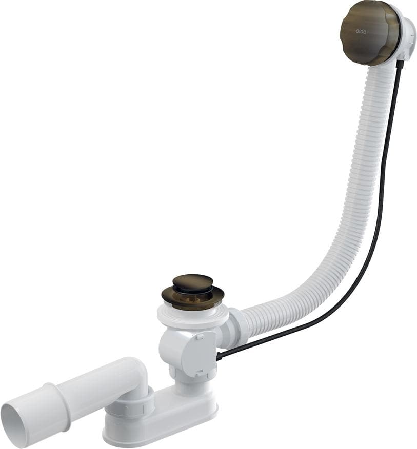 Vaňový sifón A55ANTIC-100, automat komplet, bronz-antic, dĺžka 100 cm