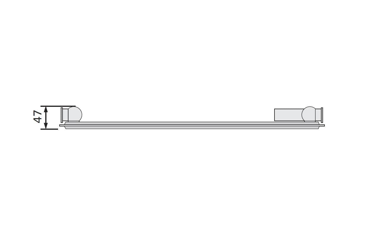 Doskový radiátor Ventil Hygiene HV10-450x 700 mm so spodným pripojením jednopanelový