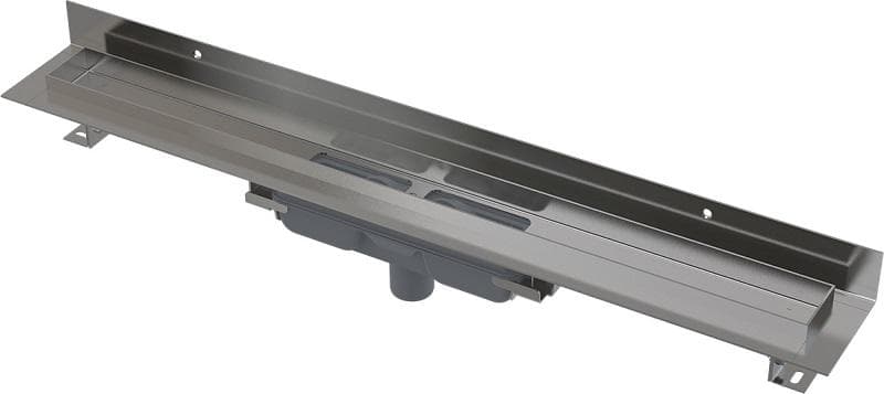 APZ1116-950 WALL LOW Podlahový žľab znížený s okrajom pre plný rošt, ku stene, spodný odtok D40, dĺžka 950 mm