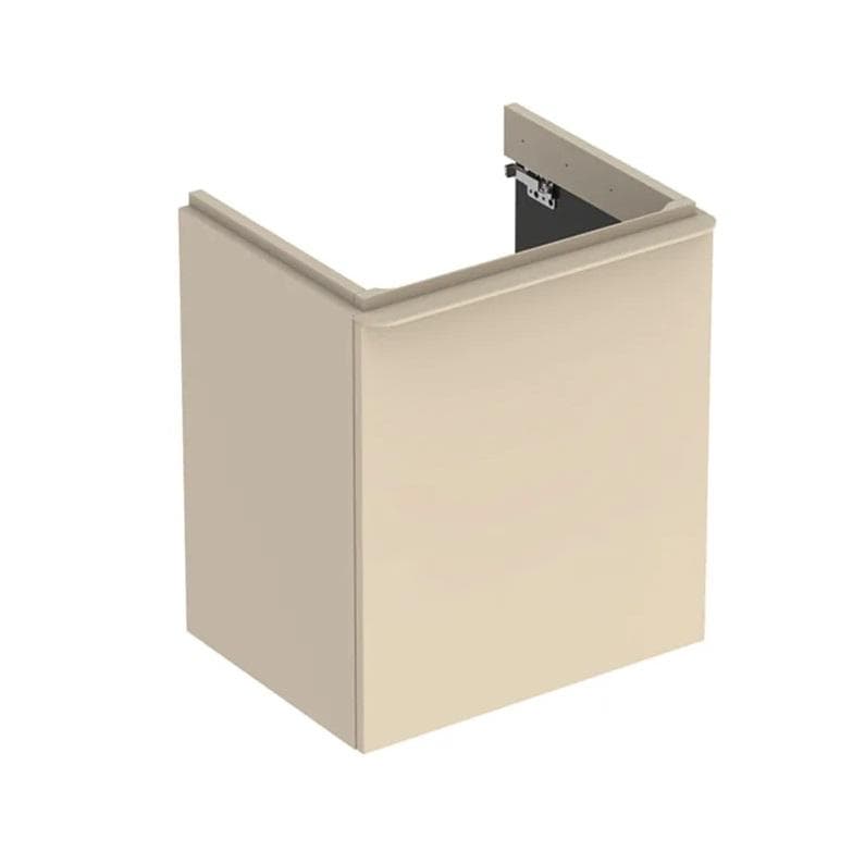 Skrinka pod umývadlo 55 cm Geberit Smyle Square, s 1 dvierkami, 53.6x61.7x43.3cm, sivá, závesy-vľavo
