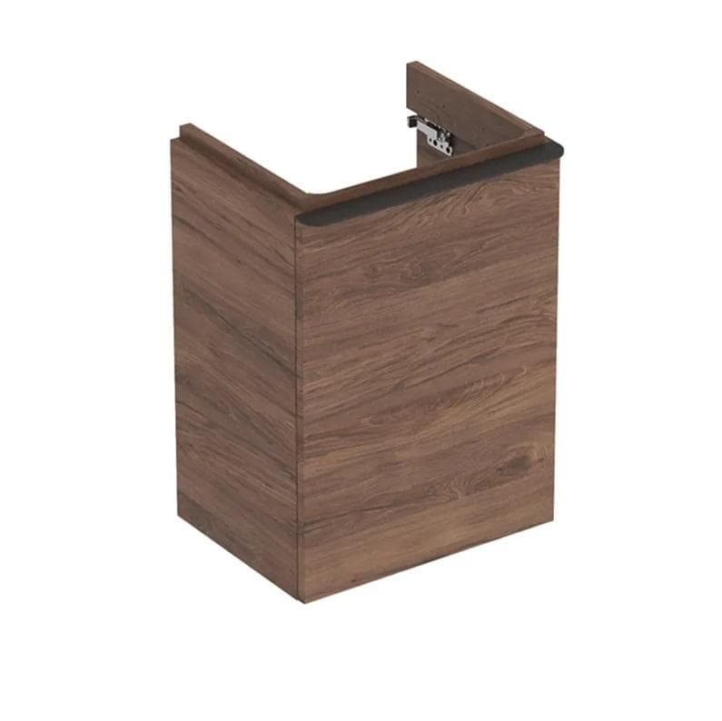 Skrinka pod umývadlo 45 cm Geberit Smyle Square, s 1 dvierkami, 44.2x61.7x35.6cm, orech, závesy vpravo