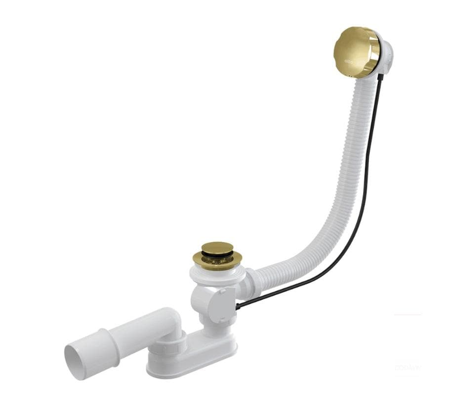 Vaňový sifón A55K-G-P, automat komplet, GOLD-lesk, dĺžka 57 cm