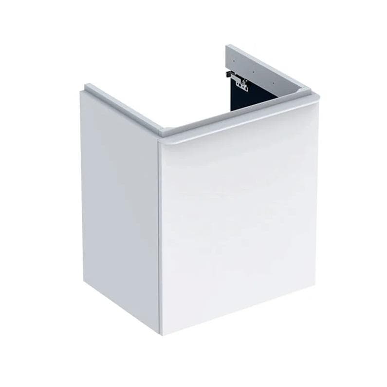 Skrinka pod umývadlo 55 cm Geberit Smyle Square, s 1 dvierkami, 53.6x61.7x43.3cm, biela, závesy-vľavo