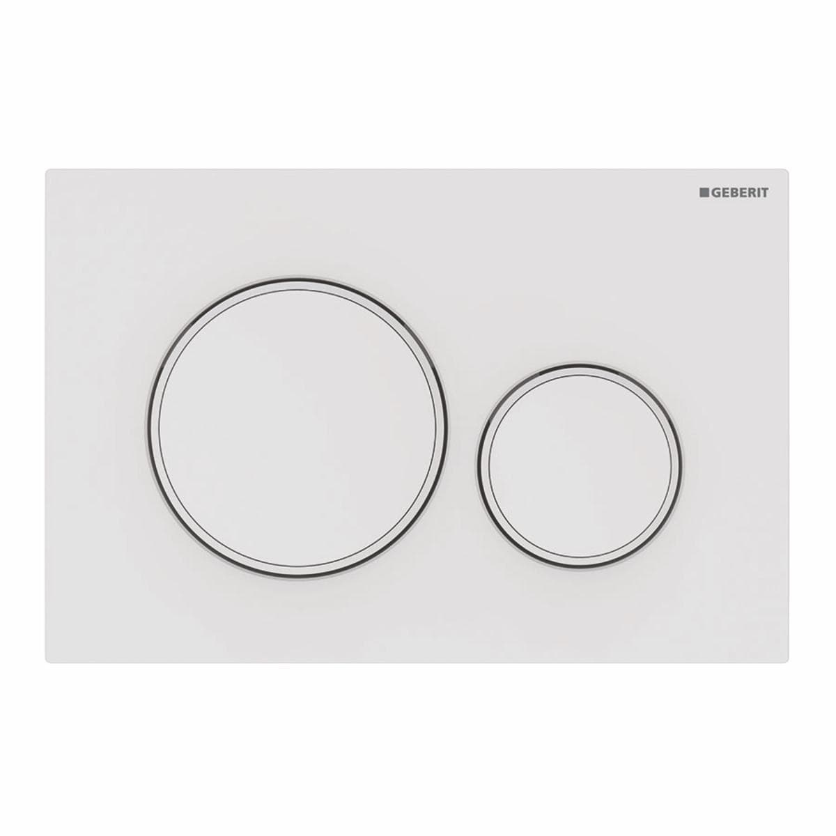Ovládacie tlačidlo Geberit Sigma20, pre dvojité splachovanie, plast, biele matné easy-to-clean