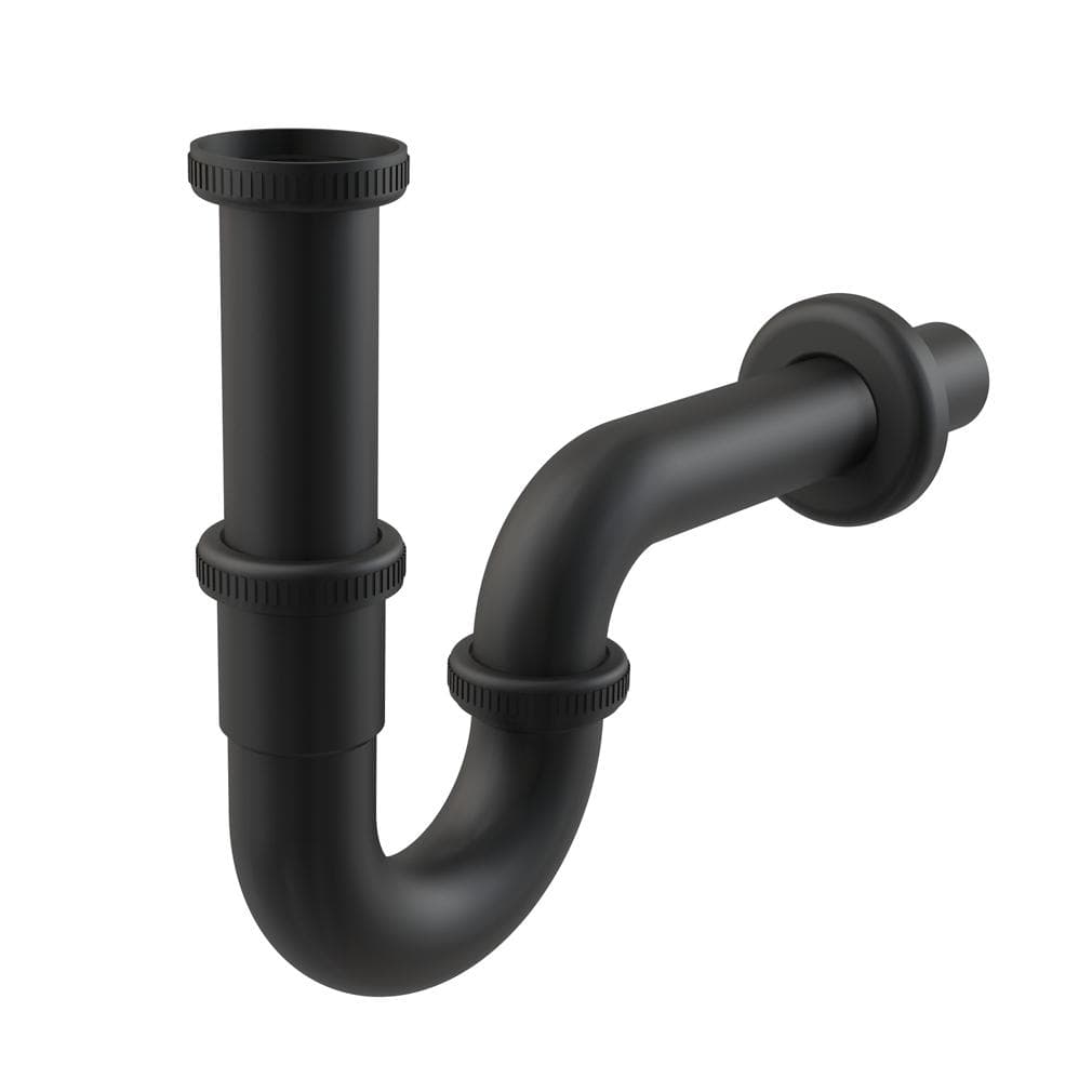 Umývadlový sifón A4320BLACK, polsifón "U" DN 32 s prevlečnou maticou 5/4", farba čierna-mat