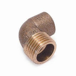 CUP 4092G koleno 90°, pájený spoj, vonkajší závit, bronz