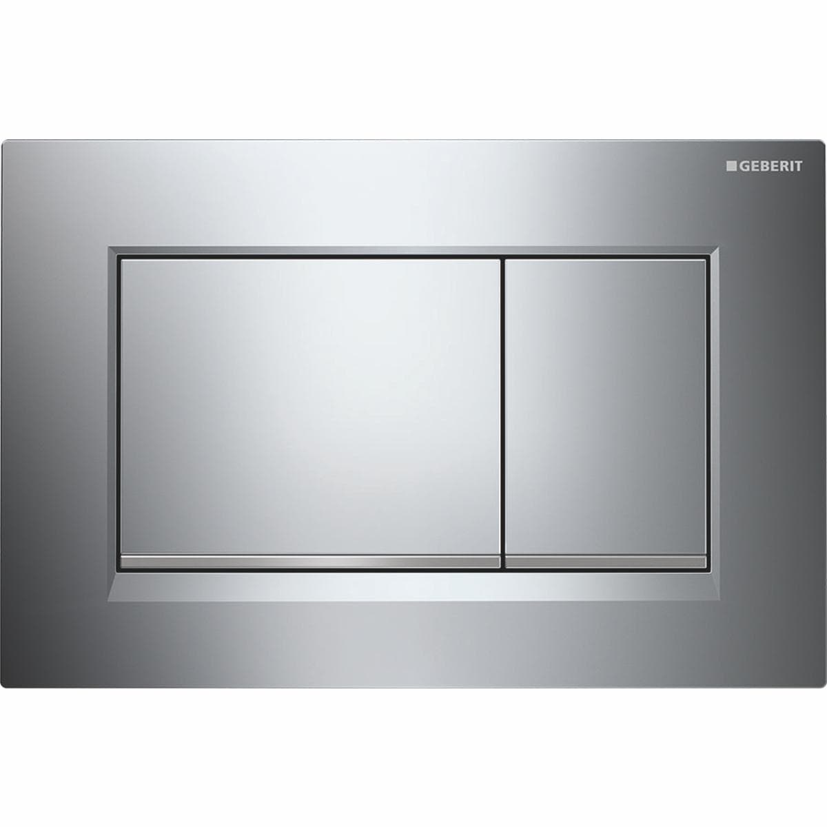 Ovládacie tlačidlo Geberit Sigma30, pre dvojité splachovanie, lesklý/matný/lesklý chrom