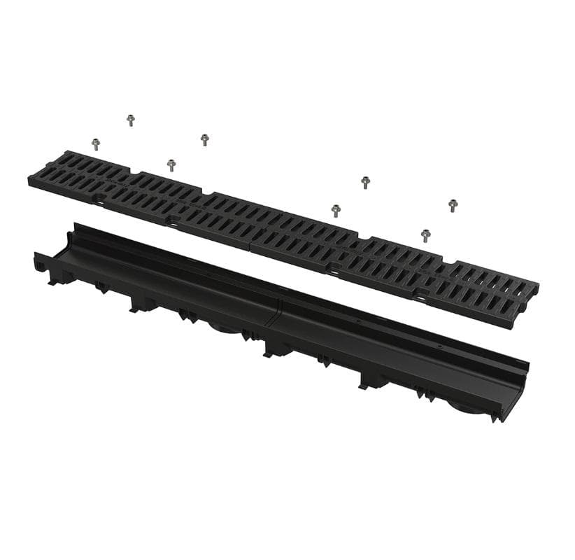 AVZ112-R402 Vonkajší žľab znížený 60 mm s plastovým rámom a kompozitným roštom B125