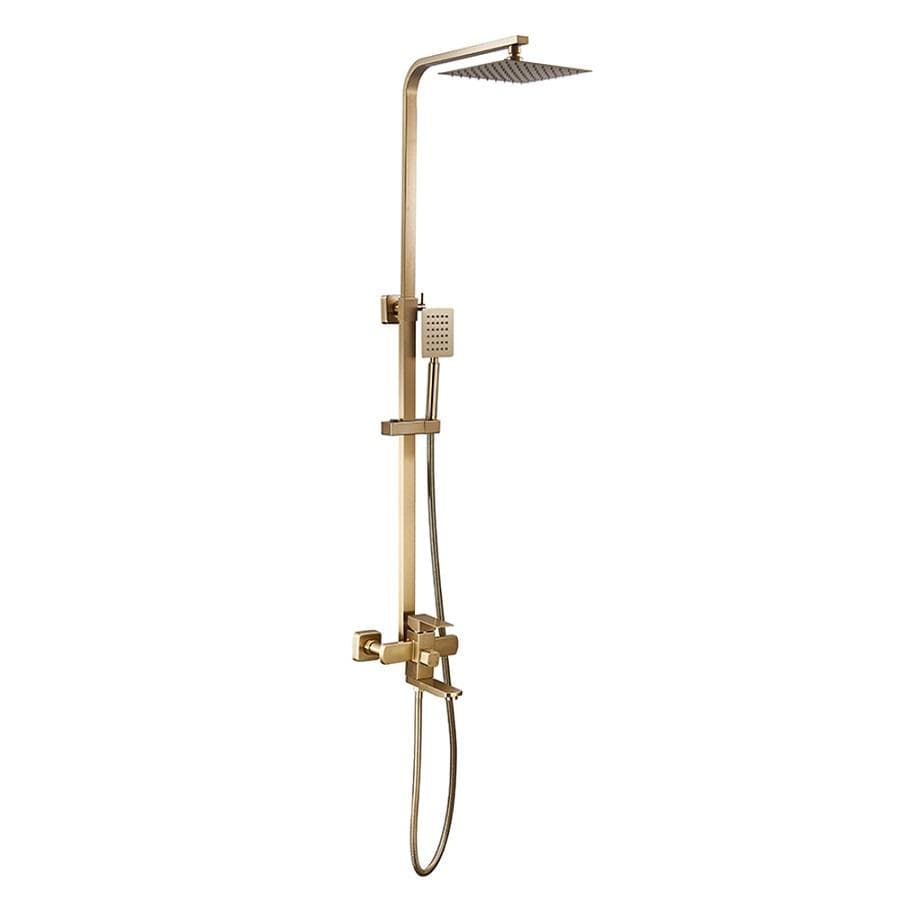 ES.3530-S GOLD SIBELA nerezová batéria s pevnou sprchou, s otočným výtokovovým ramienkom, montážny rozstup 150 mm, s príslušenstvom