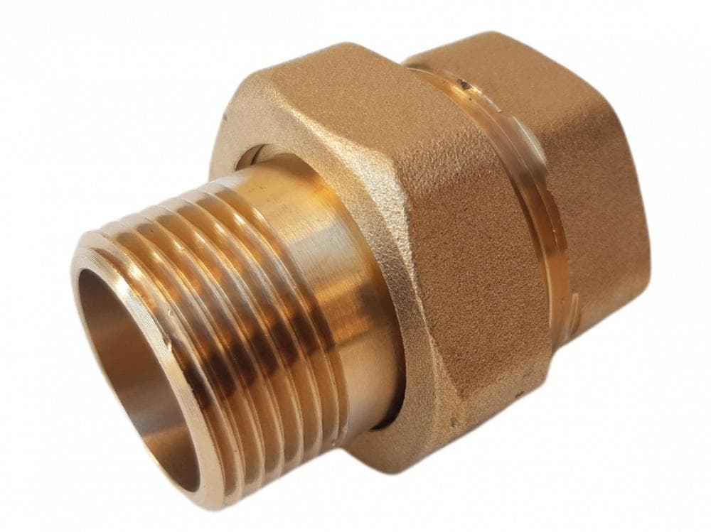Šróbenie kúrenárske priame (331) AKCIA GEBO, závitová spojka DN15 - 1/2", V-4300 s plochým tesnením
