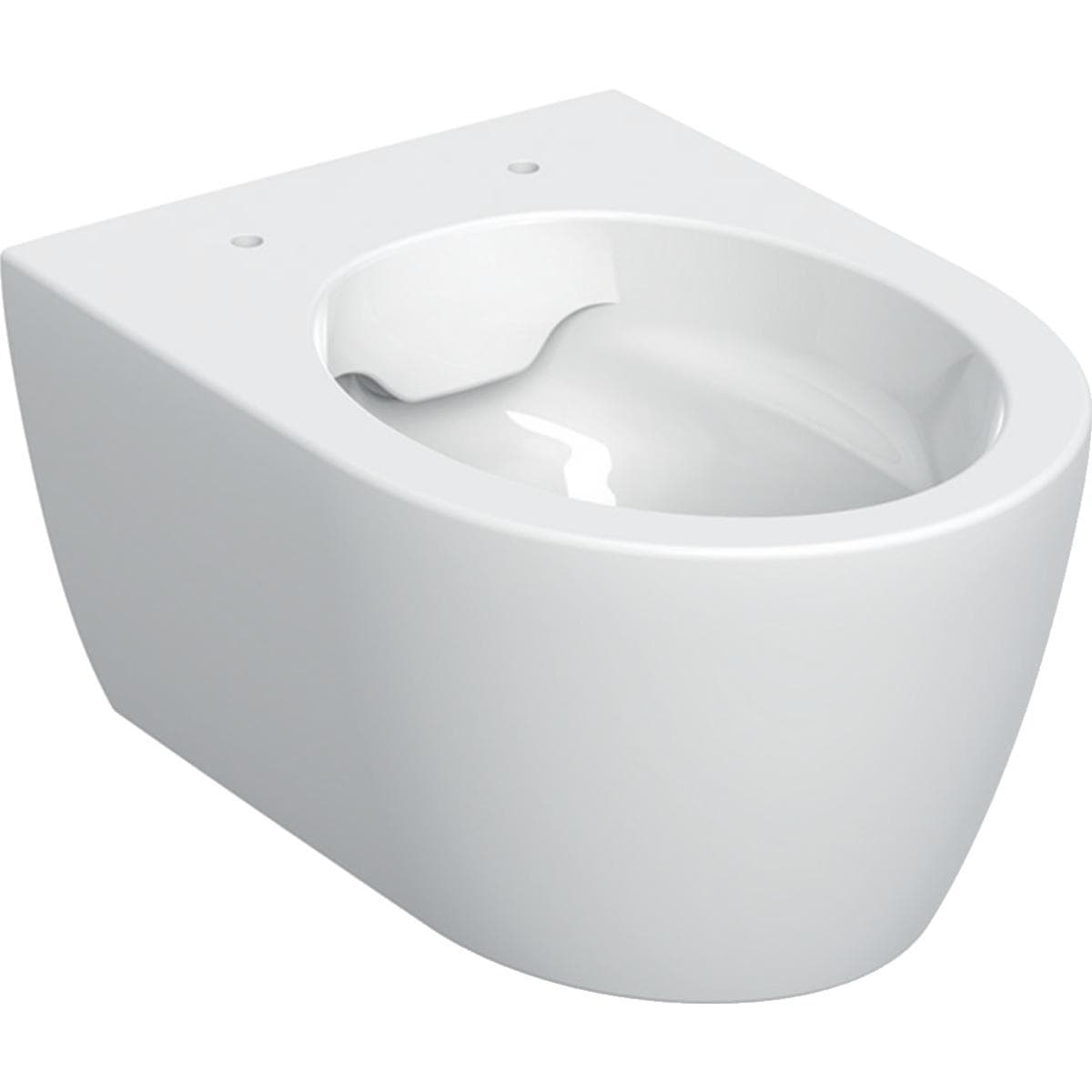 Závesné WC s hlbokým splachovaním Geberit iCon, skrátené vyloženie, uzavretý tvar, Rimfree: T=49cm, Biela / KeraTect (nahrádza 204030600)