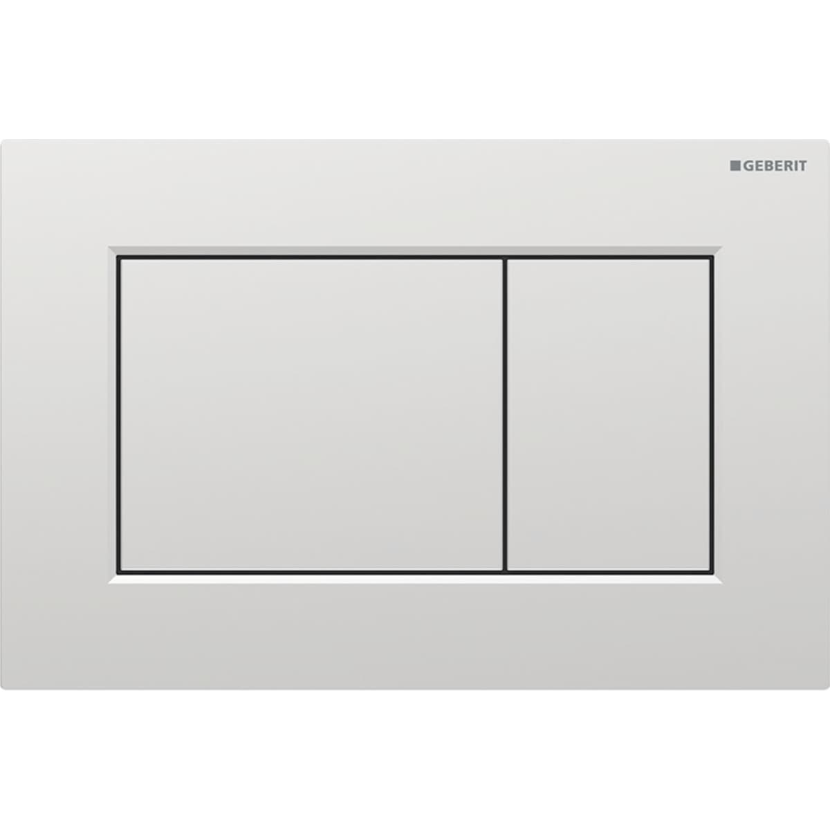 Ovládacie tlačidlo Geberit Sigma01, pre dvojité splachovanie, Square, chróm matný / easy-to-clean