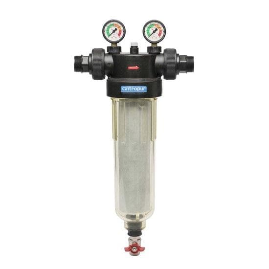 FI-FILTER 20" CINTROPUR 5/4" 25mic odkaľovací DN32 a s tlakomermi