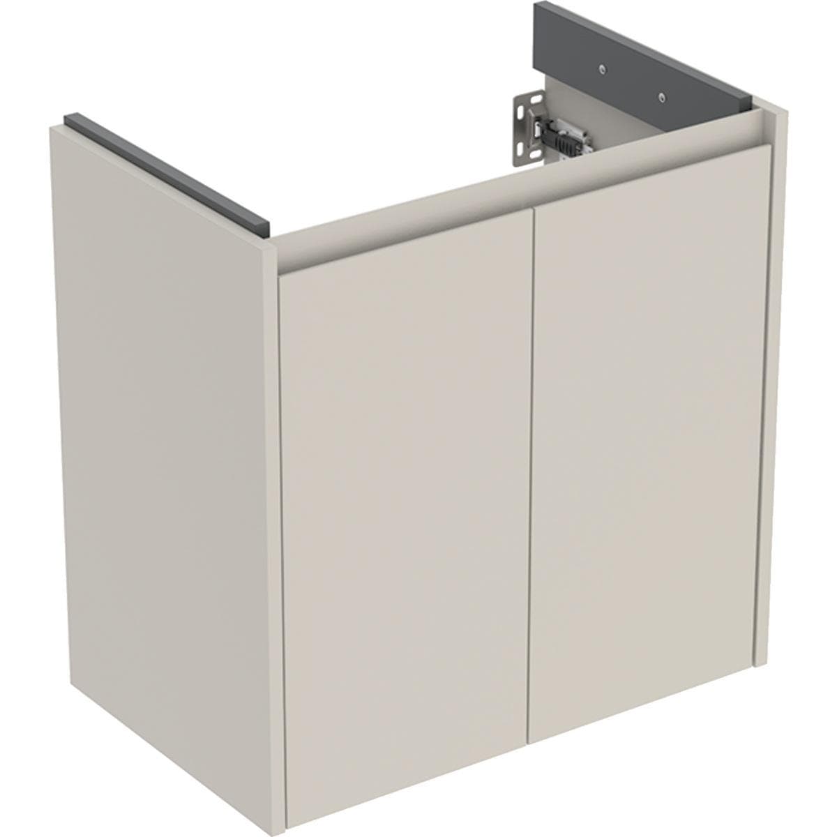 Skrinka pod umývadlo 65 cm Geberit Selnova Compact, 2 dvierka, 59.1x60.6x36.4cm, pieskovosivá matná