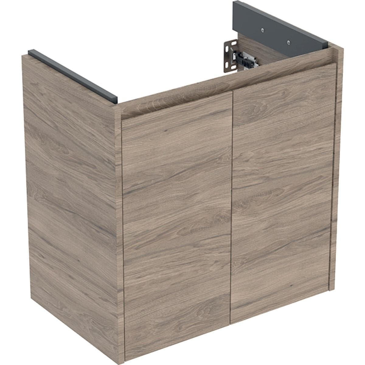 Skrinka pod umývadlo 65 cm Geberit Selnova Compact, 2 dvierka, 59.1x60.6x36.4cm, orech hickory