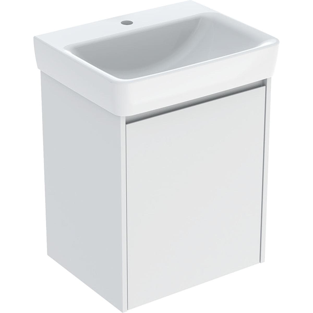Súprava umývadla 55 cm Geberit Selnova Square so skrinkou, 1 dvierka, 55x69.7x44cm, biela matná
