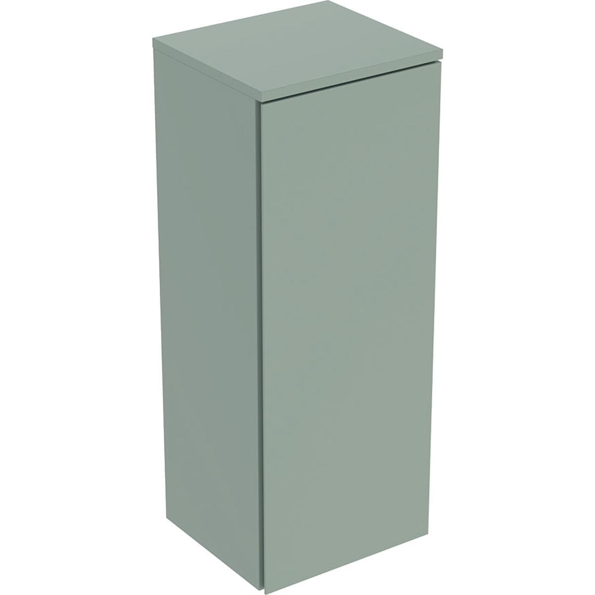 Stredne vysoká skrinka Geberit Selnova Square jedny dvierka 33x85x29.7cm, šalviová zelená matná