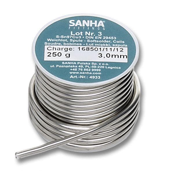 CU pájka SN97AG3 (striebro) priemer 2 - 250 g 84934.2