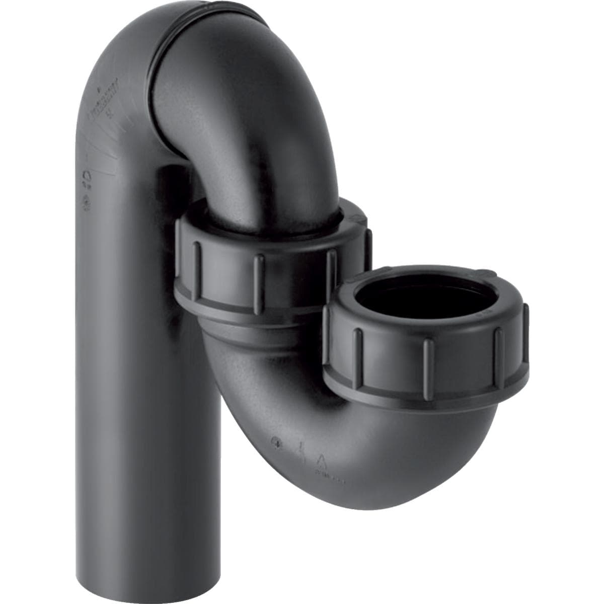 Sifón pre výlevku kolenový PE Geberit, zvislý vtok a výtok, 50/56 mm (nahrádza 152.001.16.1)