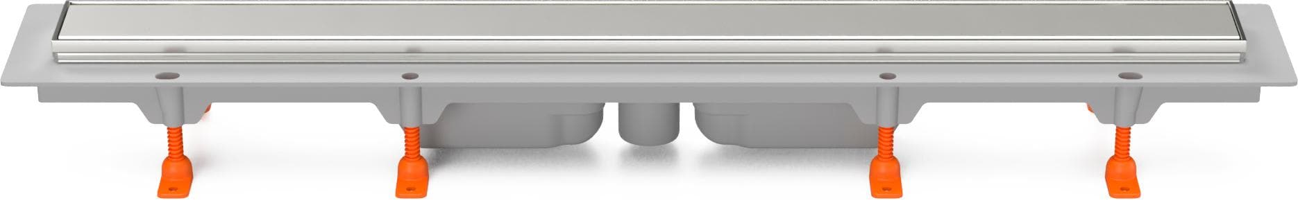 CH 650/S40 KN 1 - Podlahový žľab plastový, spodný odtok D40, nerez rámček, dĺžka 650 mm, nerezová mriežka KLASIK/FLOOR matná