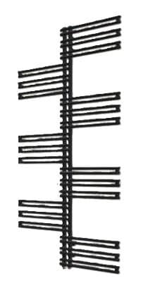 Twist E 1194x910 kúpeľňový radiátor, výška 1194 šírka 910, čierny RAL 9005 Matt