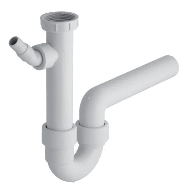 Drezový sifón Geberit kolenový, s hadicovou prípojkou, vodorovný odtok, d50, G 6/4"